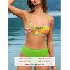 imageCUPSHE Womens Bikini Set Two Piece Swimsuit Scoop Neck Cutout Bow Tie Front Bathing Suit Crisscross Back Self TieLime GreenOrange