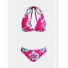imageCUPSHE Womens Bikini Sets Two Piece Swimsuit V Neck Halter Back Self Tie Low Rise BottomPinkBlue Floral
