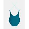 imageCUPSHE Womens One Piece Swimsuit Bathing Suits Surplice V Neck Crisscross Back Adjustable Straps Colorblock SwimwearTeal Blue