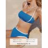 imageCUPSHE Womens Bikini Sets Two Piece Swimsuit High Waisted Square Neck Back Hook Color Block Cheeky BottomNavy BlueWhite