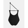 imageCUPSHE Womens One Piece Swimsuit Bathing Suits One Shoulder Asymmetrical Neck Cutout U Wire Adjustable StrapsBlack