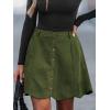 imageCUPSHE Skirt Women Button Front Mini Skirts Aline Shorts Casual VacationOlive Green