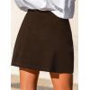 imageCUPSHE Skirts Women Mini Skirt Side Slit High Waist Solid Casual VacationCoffee Brown