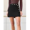 imageCUPSHE Women Mini Plaid Skirts Tweed High Waist Bodycon Pencil Hem Fall Winter Dressy Outfits ShortsBlack Button