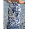 imageCUPSHE Women Sarong Swimsuit Cover Ups Side Tie Midi Beach Bathing Suit CoverupsBlue Floral