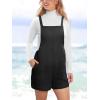 imageCUPSHE Casual Cotton Loose Rompers Fit Summer Pockets Sleeveless Wide Strap Square Neck OutfitBlack