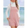 imageCUPSHE Casual Cotton Loose Rompers Fit Summer Pockets Sleeveless Wide Strap Square Neck OutfitPink