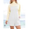 imageCUPSHE Casual Cotton Loose Rompers Fit Summer Pockets Sleeveless Wide Strap Square Neck OutfitWhite