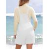 imageCUPSHE Casual Cotton Loose Rompers Fit Summer Pockets Sleeveless Wide Strap Square Neck OutfitWhite
