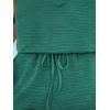 imageCUPSHE Womens Romper Knit V Neck Short Sleeves Drawstring Waist Straight leg Outfit Casual DressyTeal Green