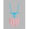 imageCUPSHE Womens Two Piece Bikini Sets High Waisted V Neck Bathing Suits Stitching Back Self Tie Wide Adjustable StrapsBlueRed Floral