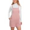imageCUPSHE Casual Cotton Loose Rompers Fit Summer Pockets Sleeveless Wide Strap Square Neck OutfitPink