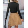 imageCUPSHE Skirt Women Button Front Mini Skirts Aline Shorts Casual VacationCamel Brown