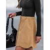 imageCUPSHE Skirt Women Button Front Mini Skirts Aline Shorts Casual VacationCamel Brown