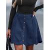 imageCUPSHE Skirt Women Button Front Mini Skirts Aline Shorts Casual VacationNavy Blue