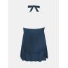 imageCUPSHE Womenss Plus Size One Piece Swim Dress Tummy Control Swimsuit V Neck Bathing Suit Halter Mesh Skirt TieDark Blue