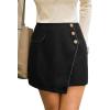 imageCUPSHE Women Mini Plaid Skirts Tweed High Waist Bodycon Pencil Hem Fall Winter Dressy Outfits ShortsBlack Side Buttons