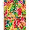 imageCUPSHE Womens Mini Dress V Neck Floral Half Dolman Sleeve Belted Loose Fit Short Summer Beach DressGreen Tropical