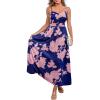 imageCUPSHE Womens Maxi Dresses Casual Summer Sundress Sleeveless Floral Spaghetti Straps Long Beach Formal DressNavy Floral