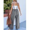 imageCUPSHE Womens Maxi Denim Jumpsuit Square Neck Sleeveless Casual Backless Loose Overall Jeans Wide Leg Long One Piece JumpsuitBlack