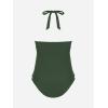 imageCUPSHE Womens Tankini Sets Maternity Two Piece Swimsuit Pregnant Halter Adjustable Straps Lace Up CutoutOlive Green