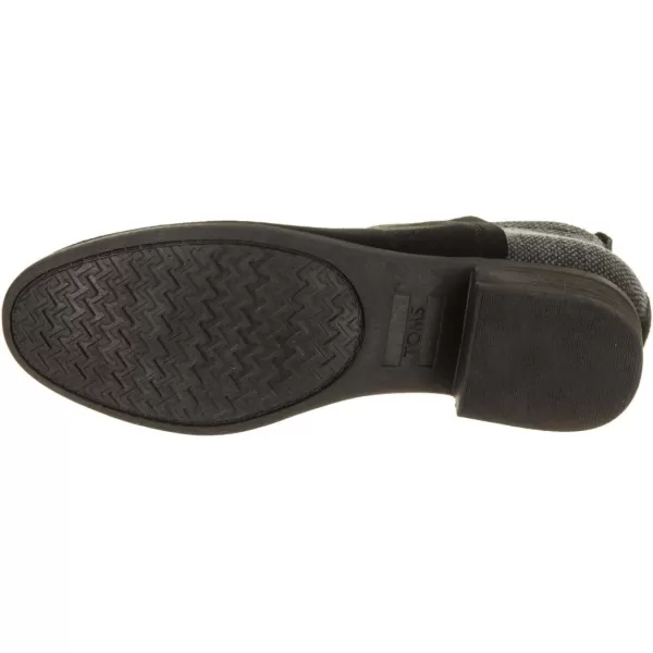 TOMS Black SuedeTex Velour Mix Womens Deia Bootie 10013038Black