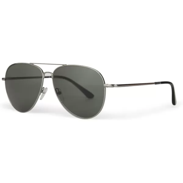 TOMS Hudson Pilot SunglassesShiny GunmetalGreen Grey