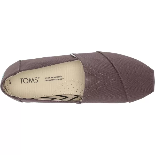 TOMS Mens Alpargata Loafer FlatAsh Grey Recycled Cotton Canvas