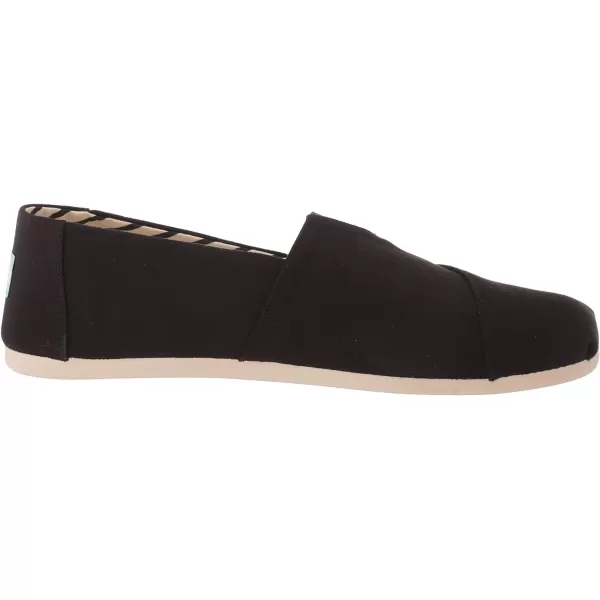 TOMS Mens Alpargata Loafer FlatBlack Recycled Cotton Canvas