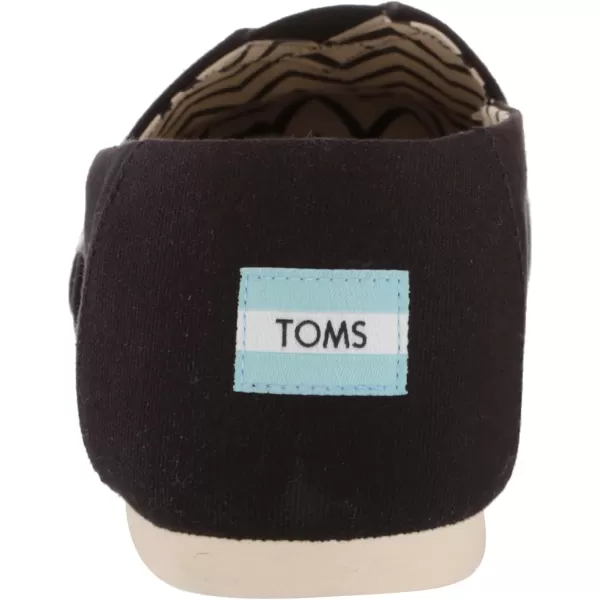 TOMS Mens Alpargata Loafer FlatBlack Recycled Cotton Canvas