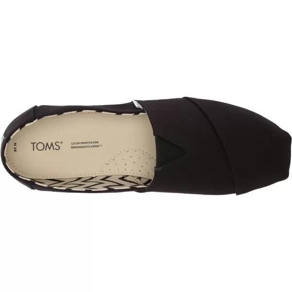TOMS Mens Alpargata Loafer FlatBlack Recycled Cotton Canvas