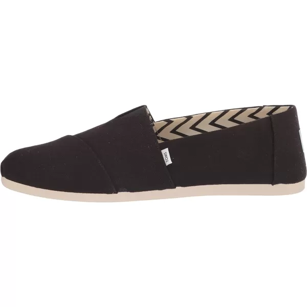 TOMS Mens Alpargata Loafer FlatBlack Recycled Cotton Canvas