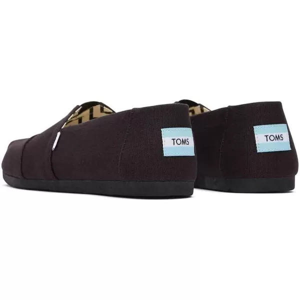 TOMS Mens Alpargata Loafer FlatBlackBlack Recycled Cotton Canvas