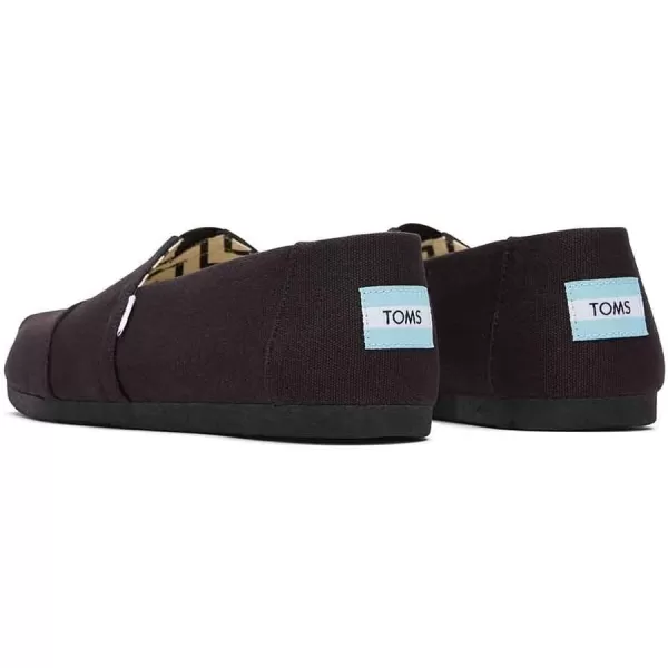 TOMS Mens Alpargata Loafer FlatBlackBlack Recycled Cotton Canvas