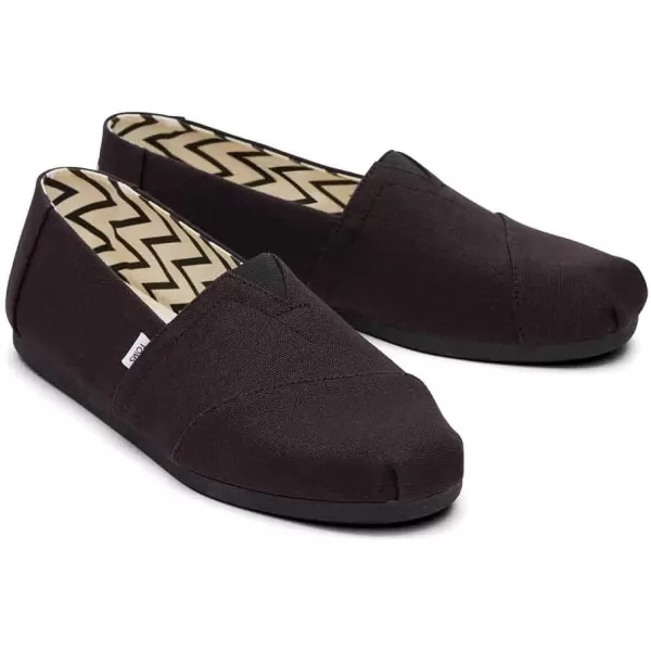 TOMS Mens Alpargata Loafer FlatBlackBlack Recycled Cotton Canvas
