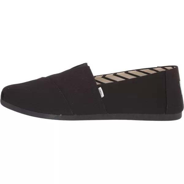 TOMS Mens Alpargata Loafer FlatBlackBlack Recycled Cotton Canvas