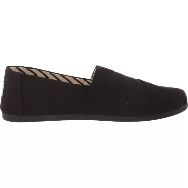 TOMS Mens Alpargata Loafer FlatBlackBlack Recycled Cotton Canvas