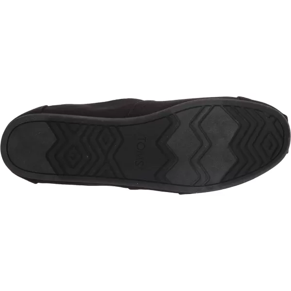 TOMS Mens Alpargata Loafer FlatBlackBlack Recycled Cotton Canvas
