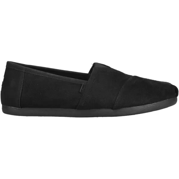 TOMS Mens Alpargata Loafer FlatBlackBlack Twill Synthetic Trim