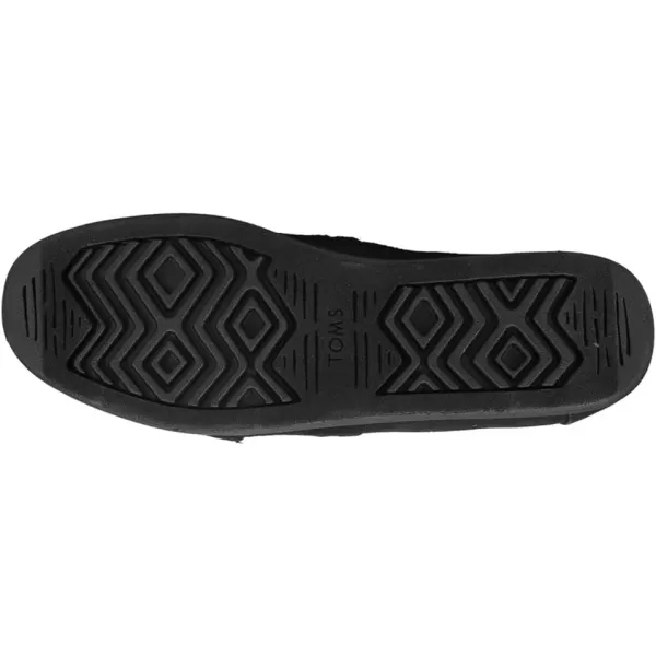 TOMS Mens Alpargata Loafer FlatBlackBlack Twill Synthetic Trim