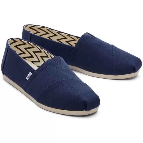 TOMS Mens Alpargata Loafer FlatNavy Recycled Cotton Canvas