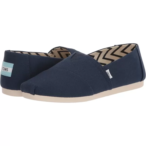 TOMS Mens Alpargata Loafer FlatNavy Recycled Cotton Canvas