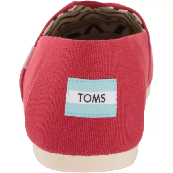 TOMS Mens Alpargata Loafer FlatRed Recycled Cotton Canvas