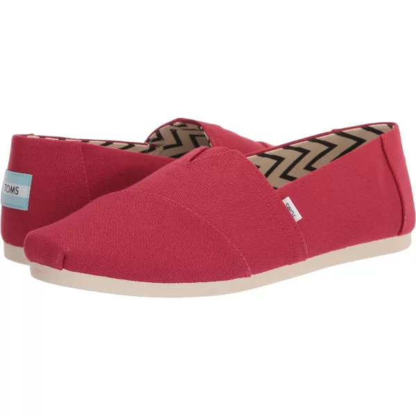 TOMS Mens Alpargata Loafer FlatRed Recycled Cotton Canvas