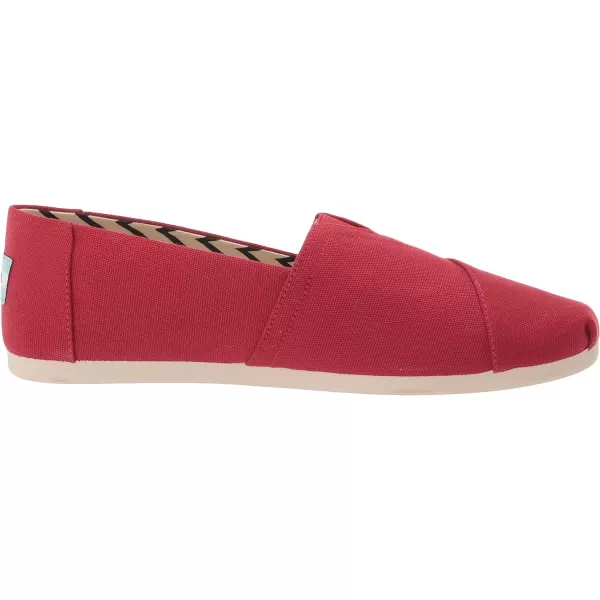 TOMS Mens Alpargata Loafer FlatRed Recycled Cotton Canvas