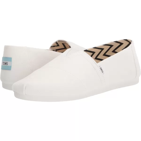 TOMS Mens Alpargata Loafer FlatWhite Recycled Cotton Canvas