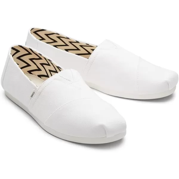 TOMS Mens Alpargata Loafer FlatWhite Recycled Cotton Canvas