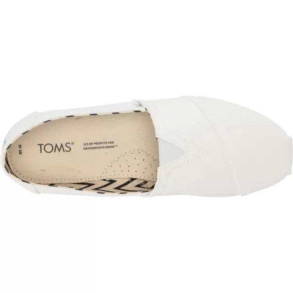 TOMS Mens Alpargata Loafer FlatWhite Recycled Cotton Canvas