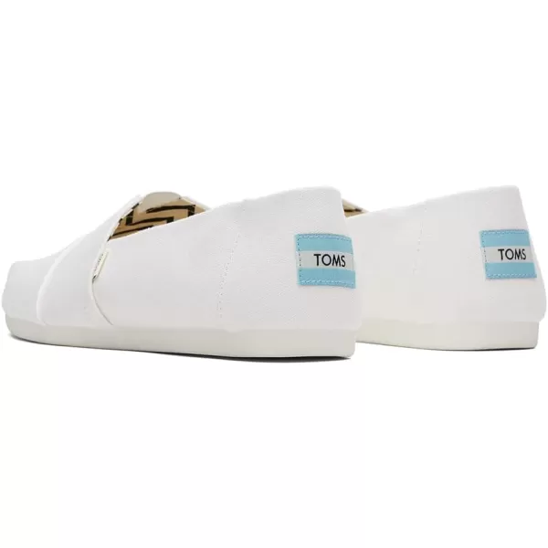 TOMS Mens Alpargata Loafer FlatWhite Recycled Cotton Canvas