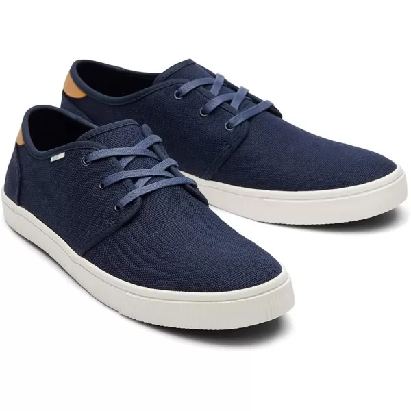 TOMS Mens Carlo SneakerNavy Heritage Canvas Vegan